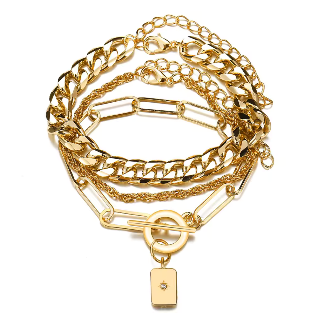 Gold Stacked Bracelets