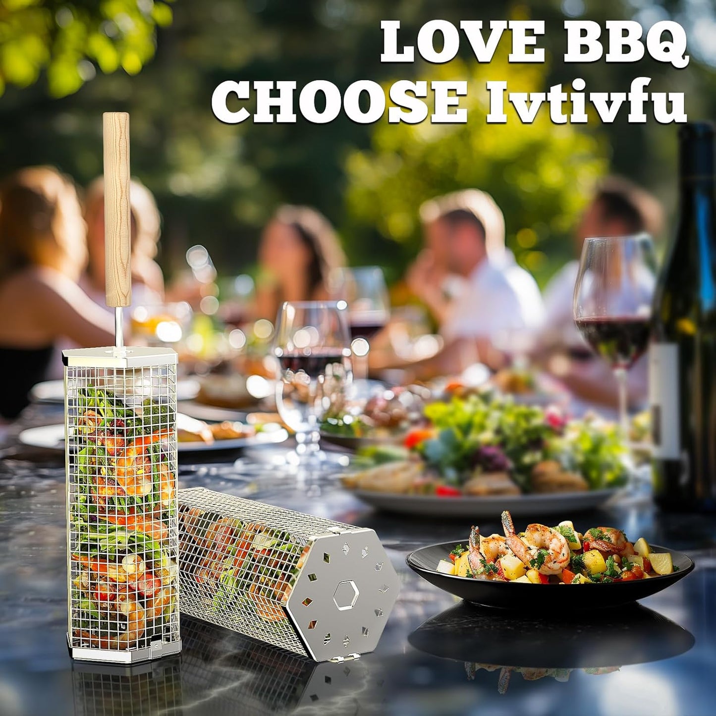 Rolling Grill Basket