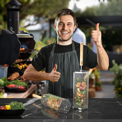 Rolling Grill Basket